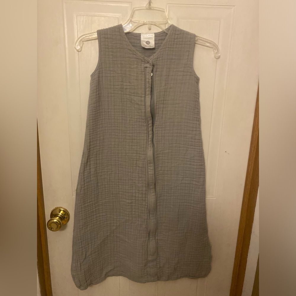 Little Unicorn Muslin Sleep Sack in Light Gray